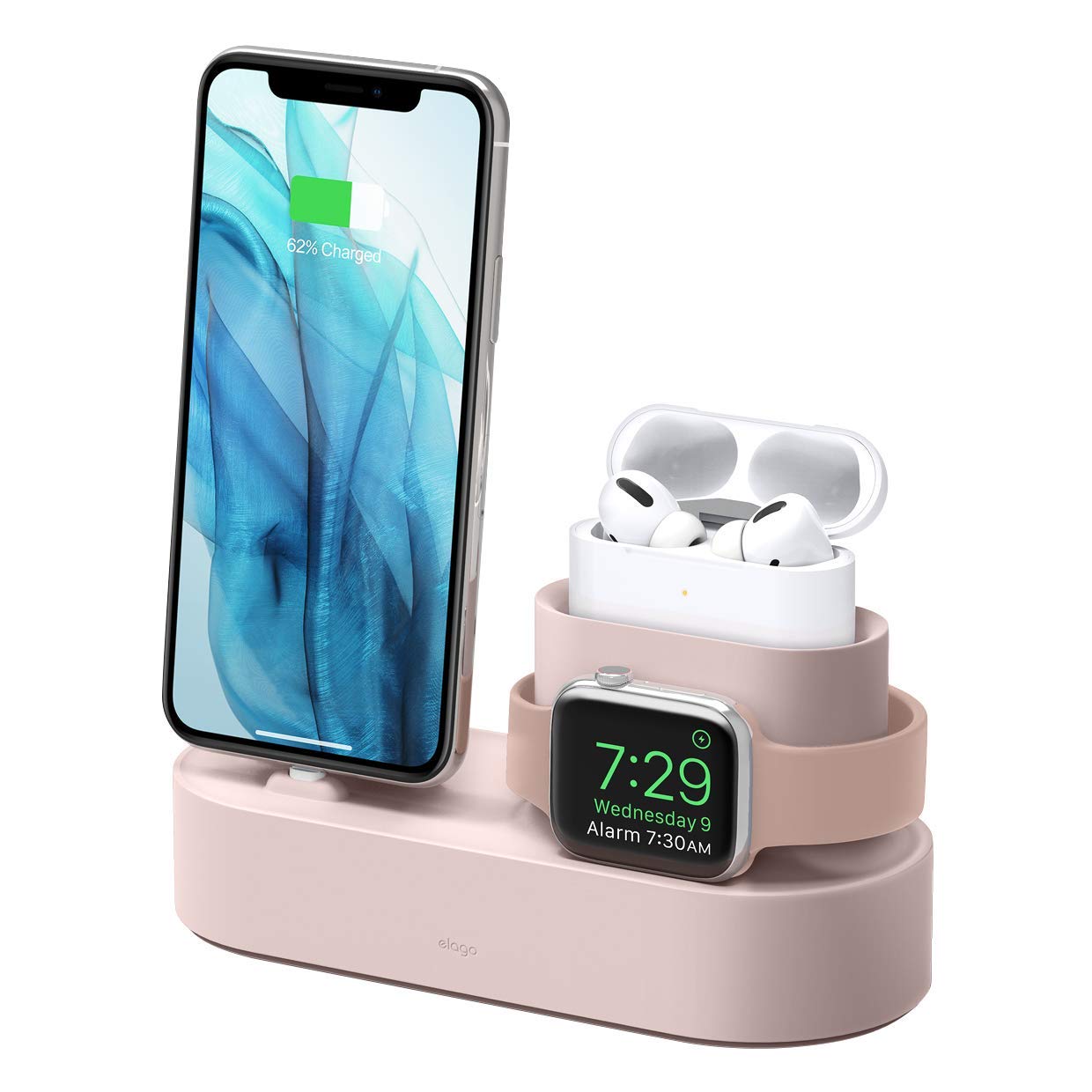 elago AirPods Pro/Apple Watch/iPhone Ή [d X^h 3in1 [dX^h  USB-C - LightningP[ûݑΉ [ AirPodsPro AppleWatch 9 / 8 / 7  ACtH Ή ] CHARGING HUB ThsN