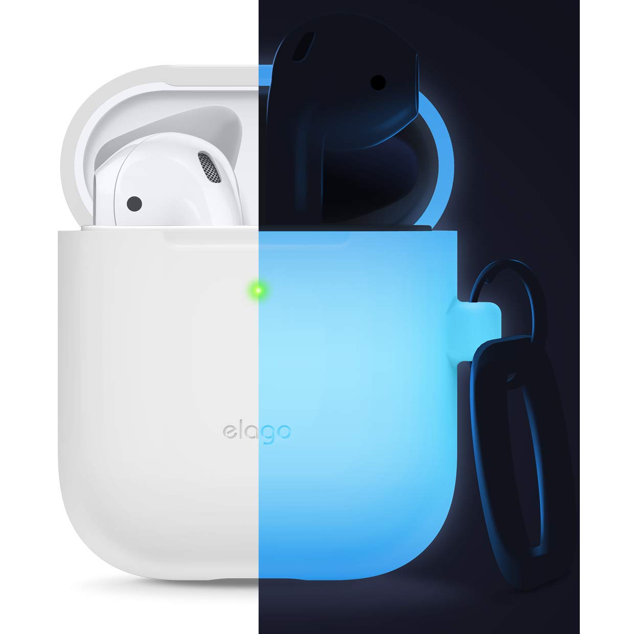 elago AirPods Ή P[X Jri t VR  Vv fUC Jo[ ϏՌ h~ h~ ی ANZT[ [ AirPods1 / AirPods2 Wireless Charging Case GA[|bY Ή ] HANG CASE iCg~iXiFj