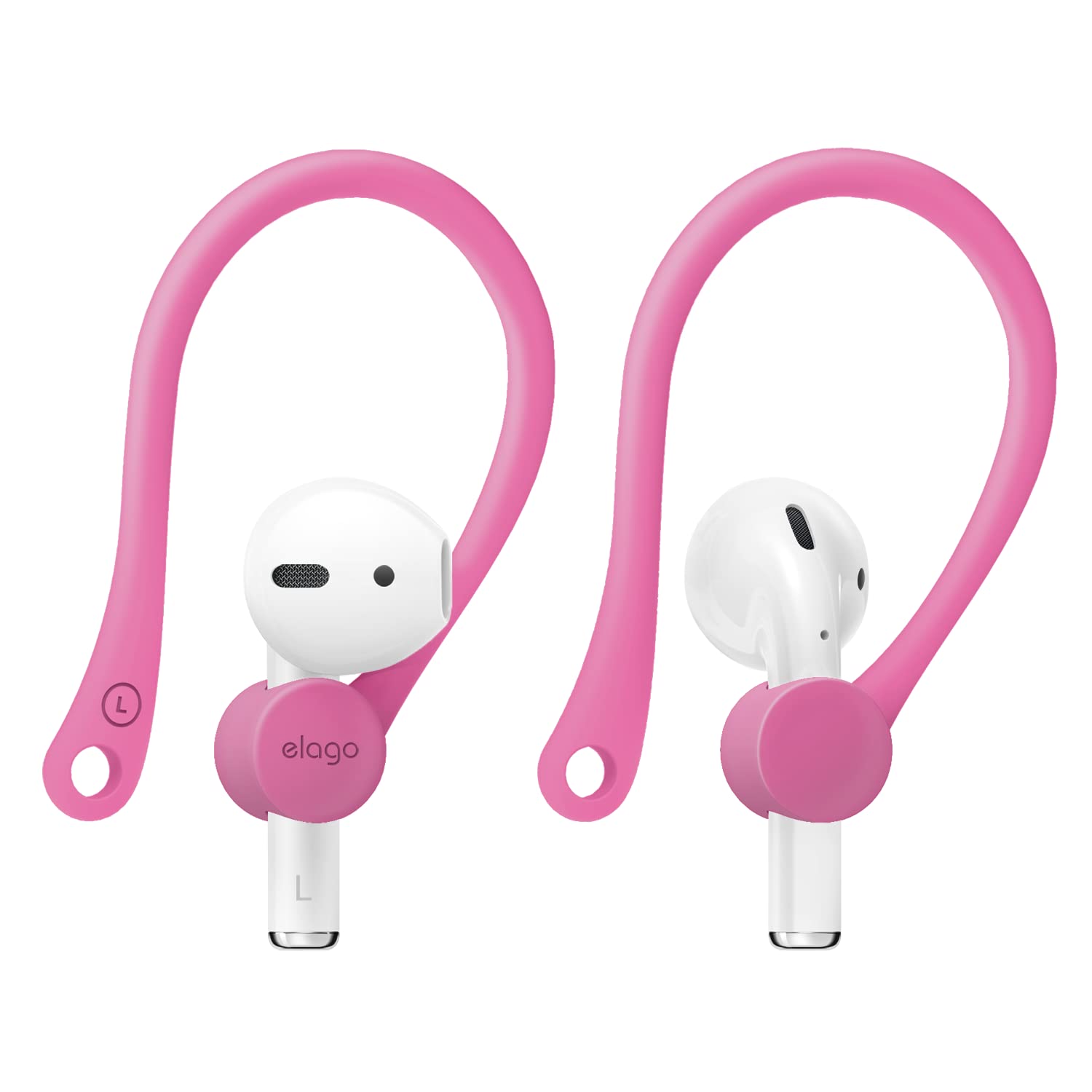elago AirPods 対応 イヤーフック イヤホン 落下防止 アクセサリー イヤーピース イヤフォン ホルダー Apple AirPods1 / AirPods2 Wireless Charging Case エアーポッズ 対応 EAR HOOK ホットピンク