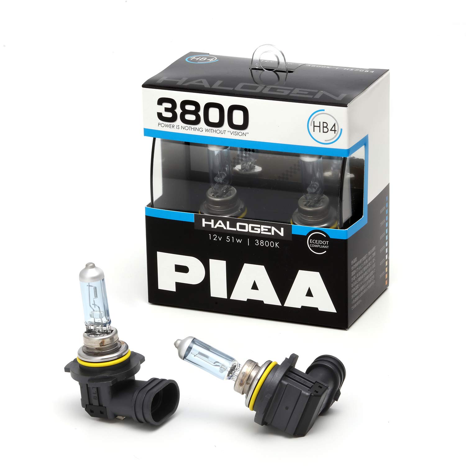 PIAA(ピア) ヘッドライト・フォグランプ用 ハロゲン HB4 3800K 車検対応 2個入 12V 51W ECE規格準拠 HS70B4