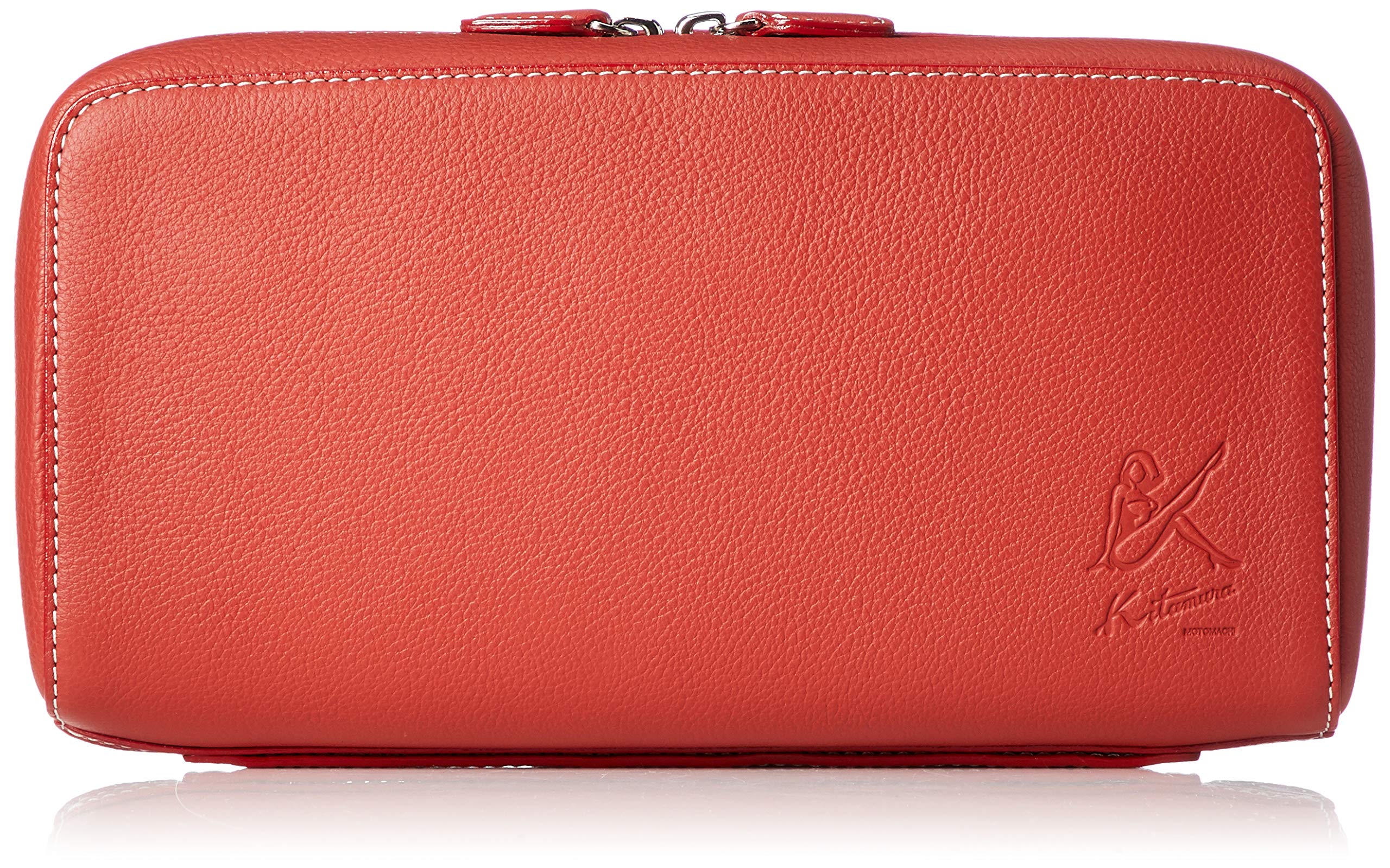 [キタムラ] セカンドバッグ ハンドグリップ付き Y-1113 レッド/アイボリーステッチ [赤] 70911