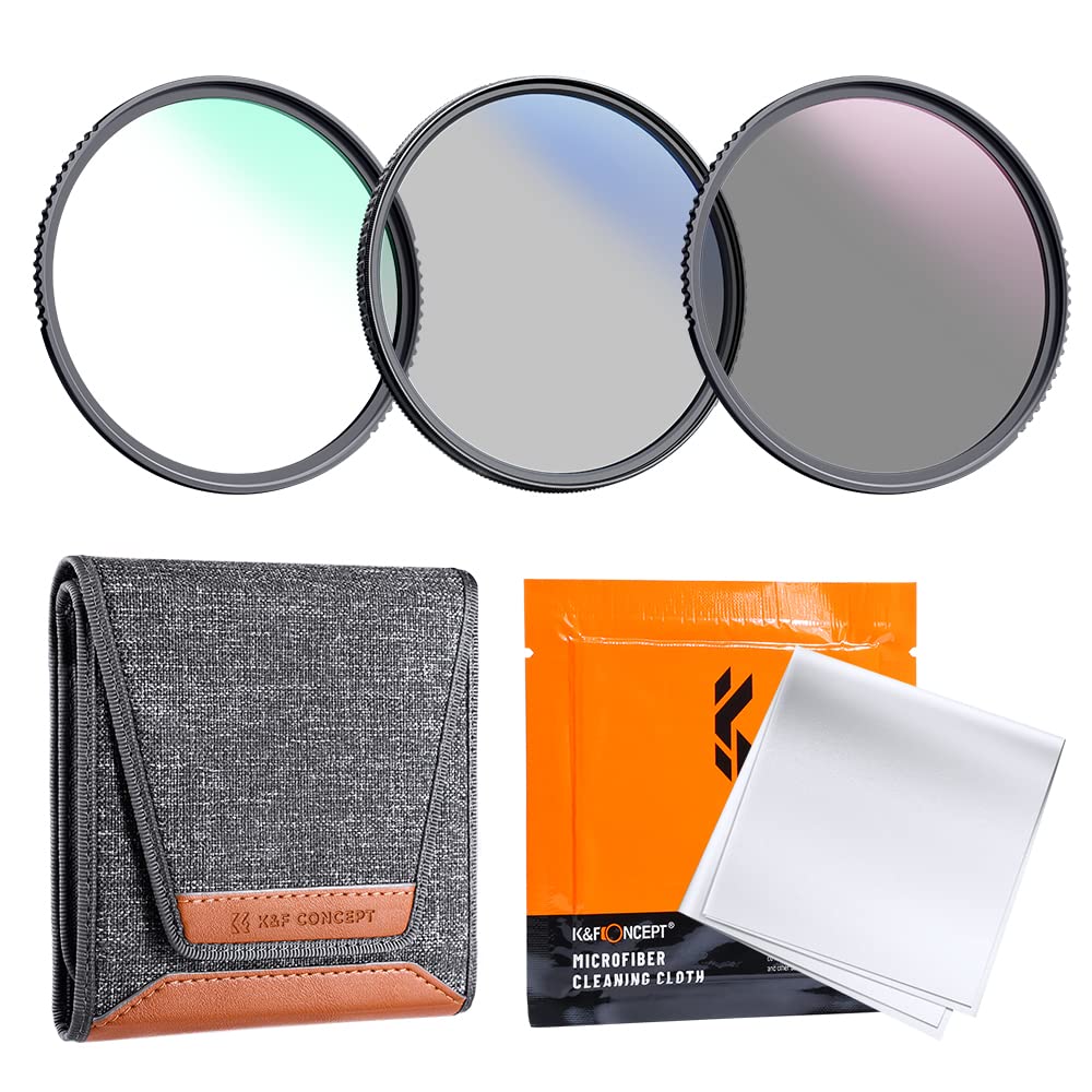 KF Concept 72mm レンズフィルターセット ND4フィルター＋PL偏光フィルター+UV保護フィルター+クリーニ..