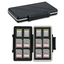JJC 24 スロット メモリーカードケース メモリーカードホルダー 12枚 SD SDHC SDXC カード + 12枚 CFexpress Type A カード 収納ケース 耐衝撃 防塵 防湿