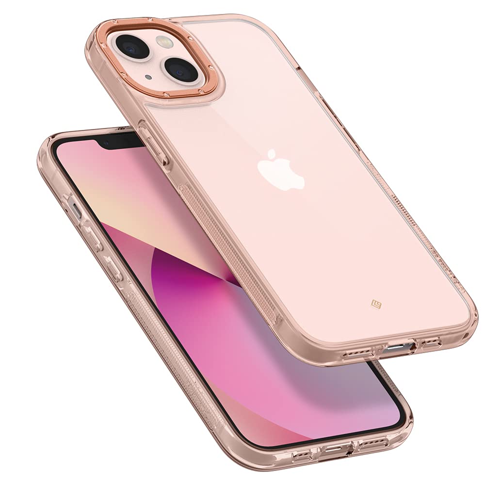 Caseology iPhone 13 対応 ケース クリア PC 背面 TPU 側面 カバー スカイフォール ローヤルローズゴールド