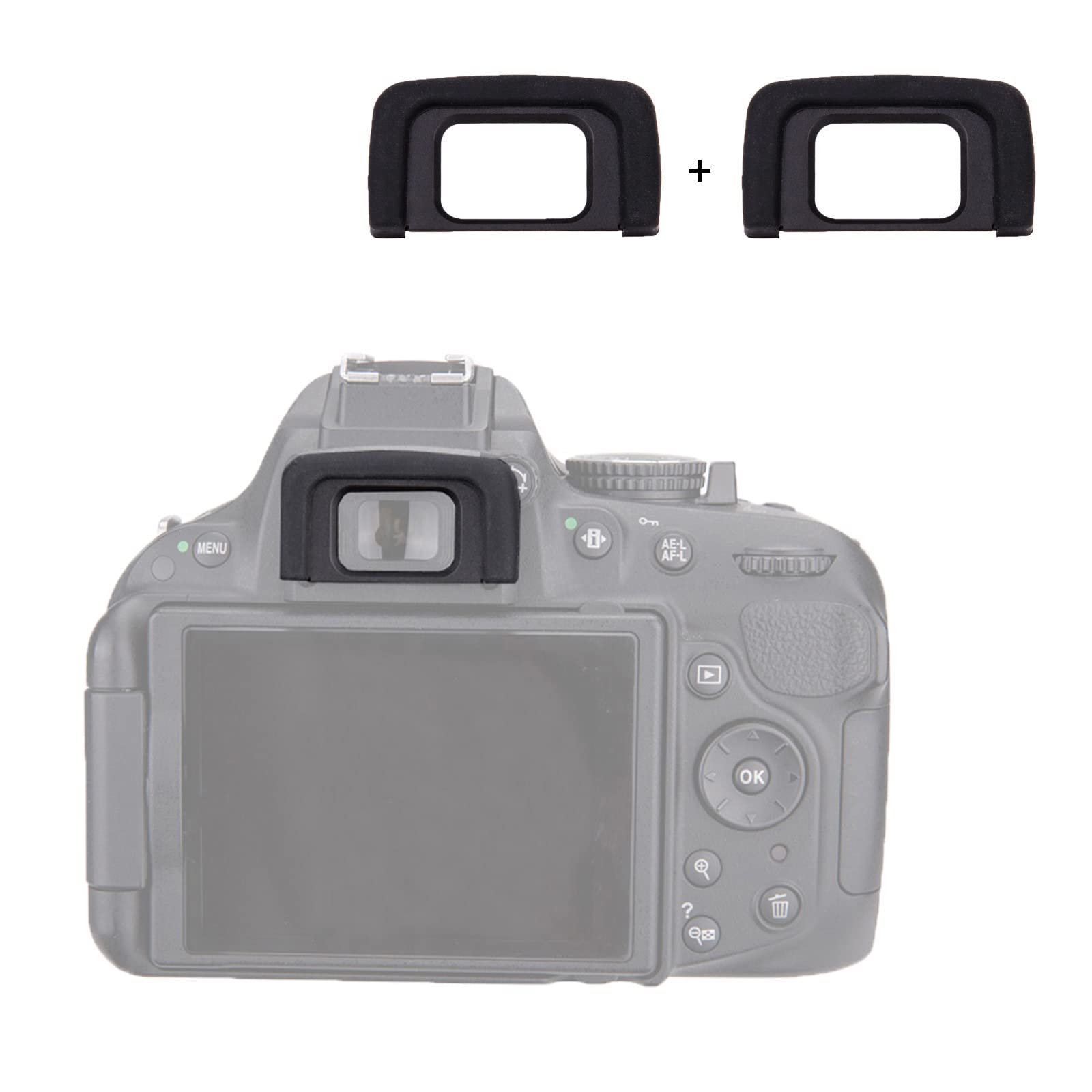 2個入 JJC DK-25 アイカップ 接眼レンズ Nikon D3500 D3400 D3300 D3200 D3100 D3000 D5600 D5500 D5300 D5200 D5100 D5000 カメラ 適用 ニコン DK-25 アイピース 互換