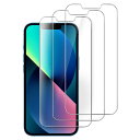 JEDirect iPhone13 mini 5.4インチ専用強化ガラス 液晶保護フィルム 3枚セット