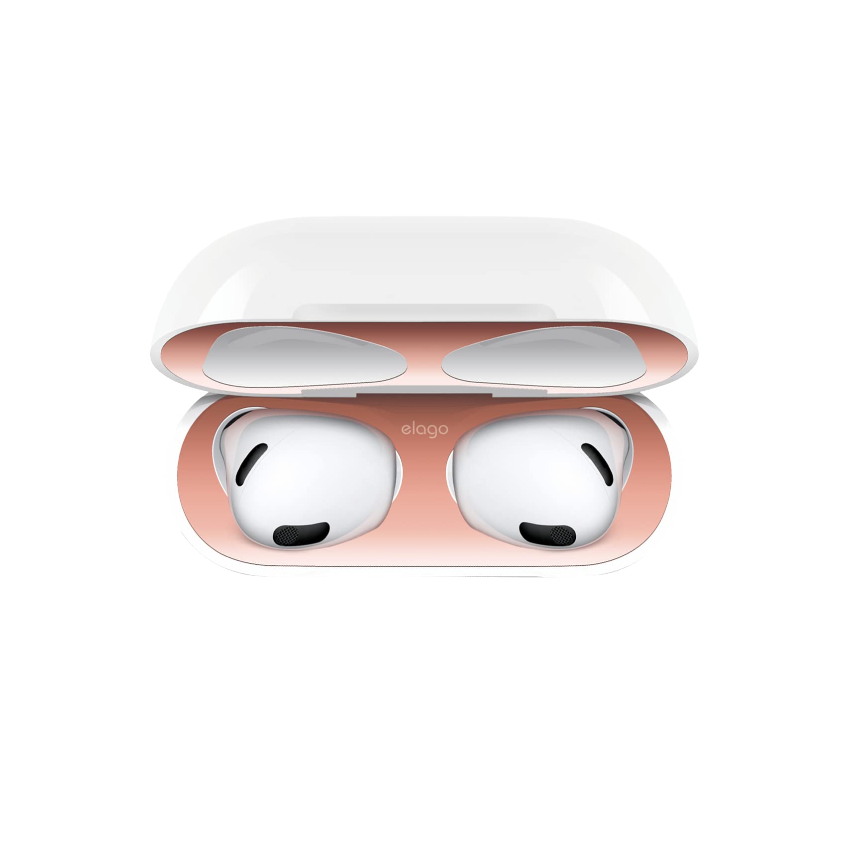 elago AirPods 3 対応 ダストガード 金属粉 侵入防止 防塵 埃 防止 アクセサリー メタリック コーティ..