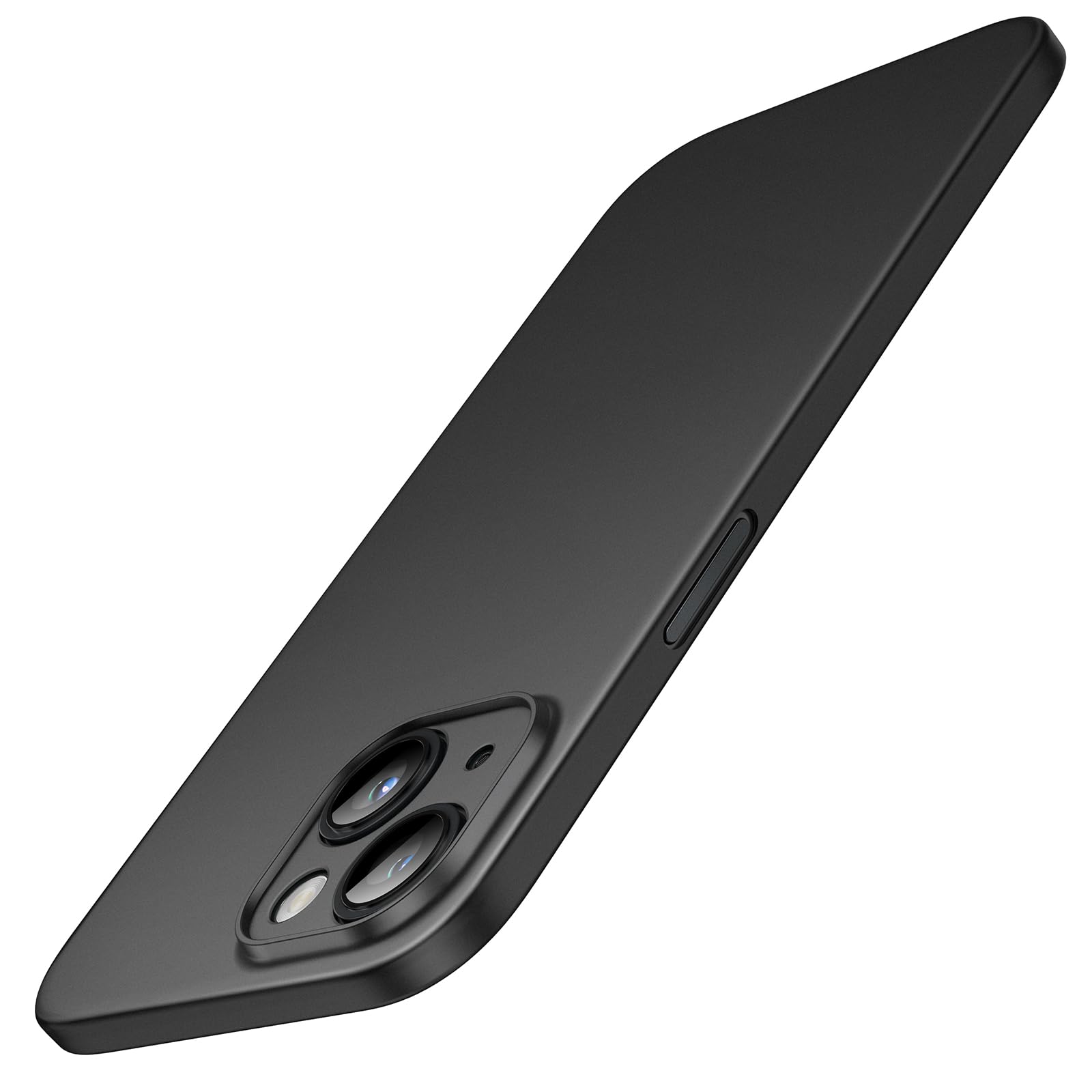 JEDirect 超薄型(0.35mm薄さ) iPhone13 ケース 6.1インチ専用 カメラレンズ 保護カバー 軽量 マット質感 PPハードミニマリストケース ワイヤレス充電対応 (ブラック)