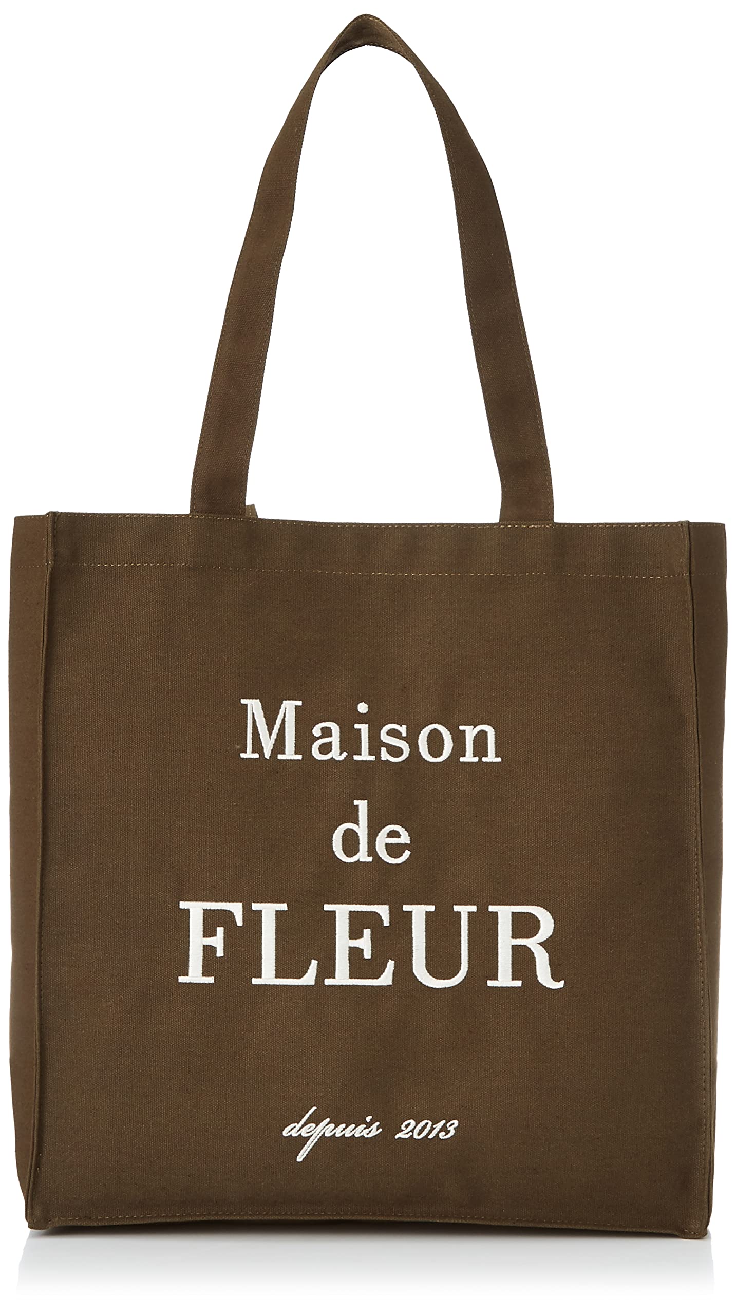 [メゾン ド フルール] トートバッグ カラーブランドロゴ刺繍スクエアトートバッグ レディース 8A23F0J0..