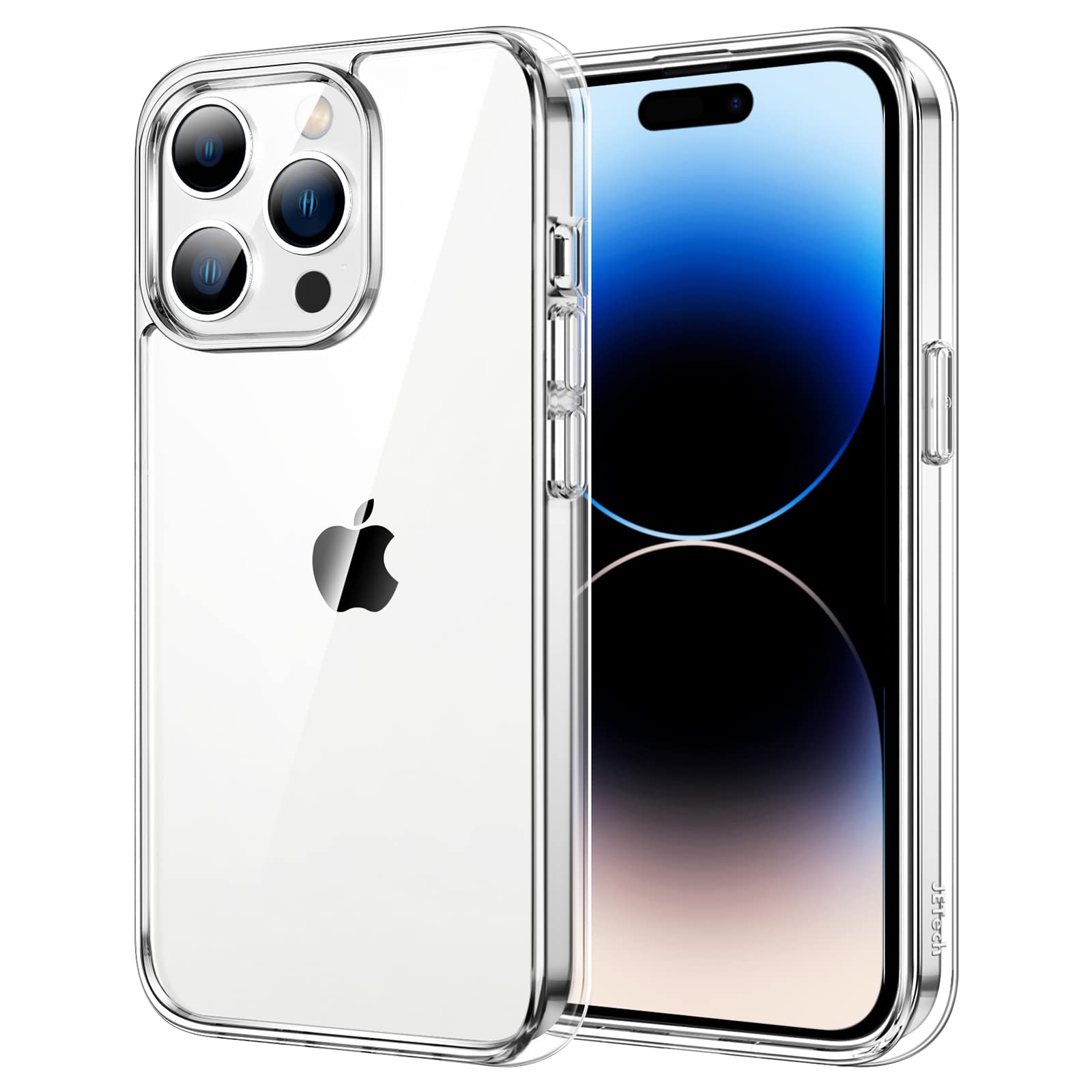 JEDirect iPhone 14 Pro 6.1インチ用 黄ばみなし 保護ケース 衝撃吸収 バンパーカバー 傷つけ防止 クリアバック (クリア)