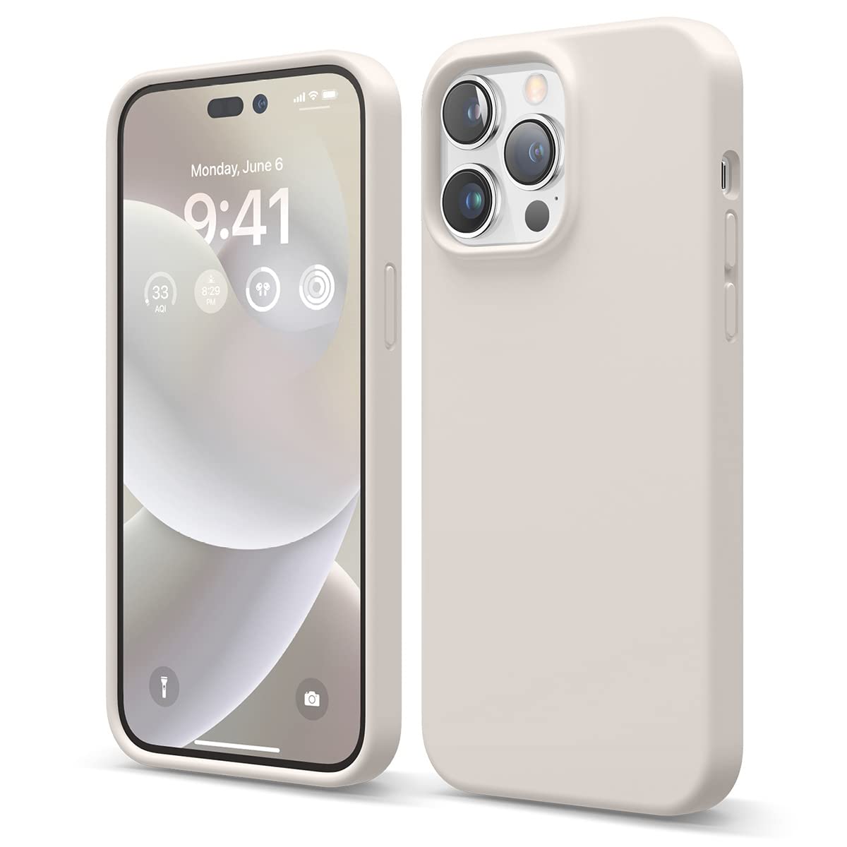 elago iPhone 14 Pro Max 対応 ケース シリコン カバー シンプル スマホケース 耐衝撃 薄型 スマホカバー スリム 衝撃吸収 iPhoneケース 対衝撃 シリコンケース [ Apple iPhone14プロマックス iPhone14ProMax アイフォン14プロマックス 対応 ] SILICONE CASE ストーン