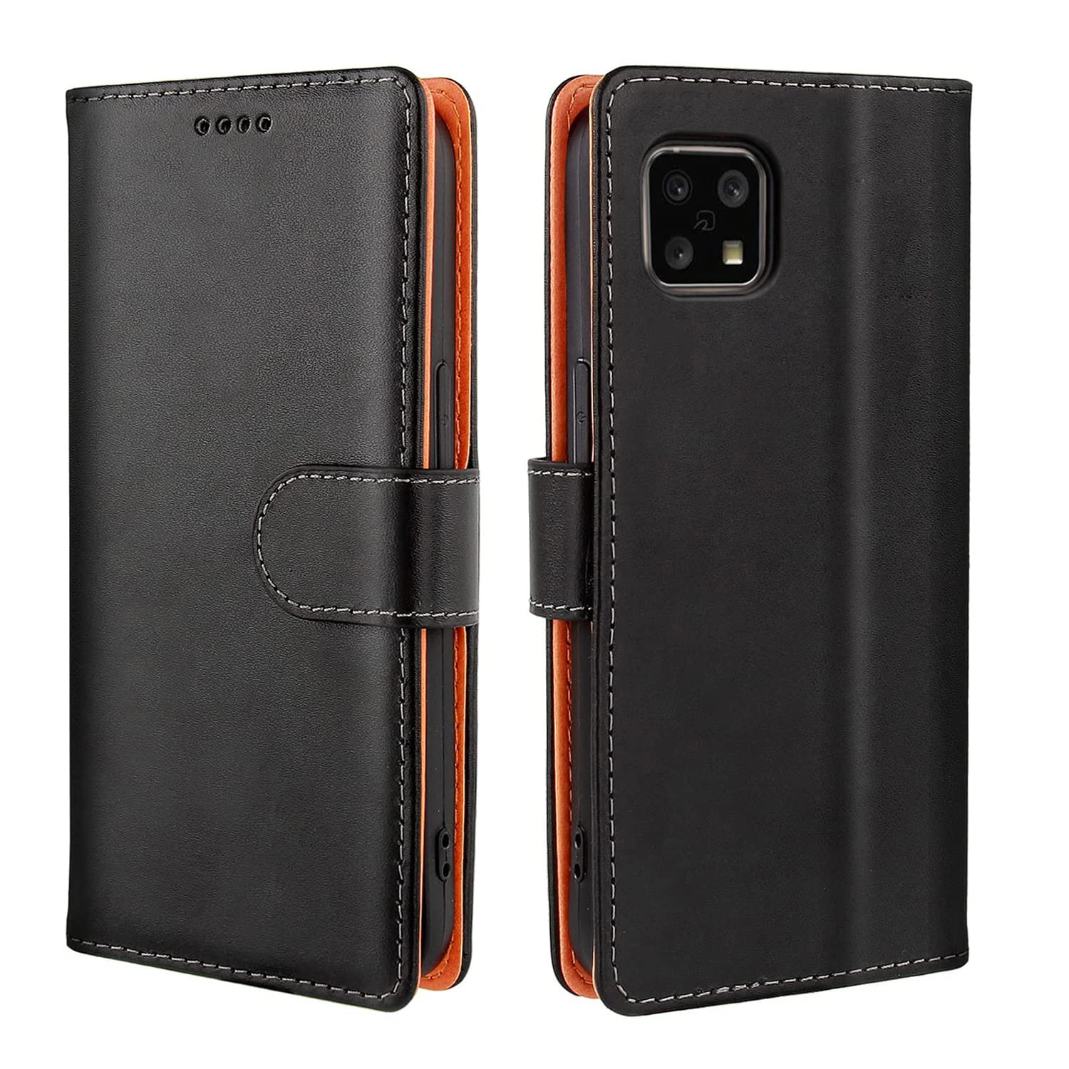 J.DL直営店AQUOS Sense4 ケース 手帳型 Sense4 lite 手帳 SH-53A SHG03 SH-41A ケース 手帳型 Sense4 basic 携帯カバー Sense5G ケース 手帳型 レザー 耐衝撃 耐摩擦 全面保護 マグネット式 カード収納 スタンド機能 手触りが良い 人気 上質 5.8インチ対応（ブラック）