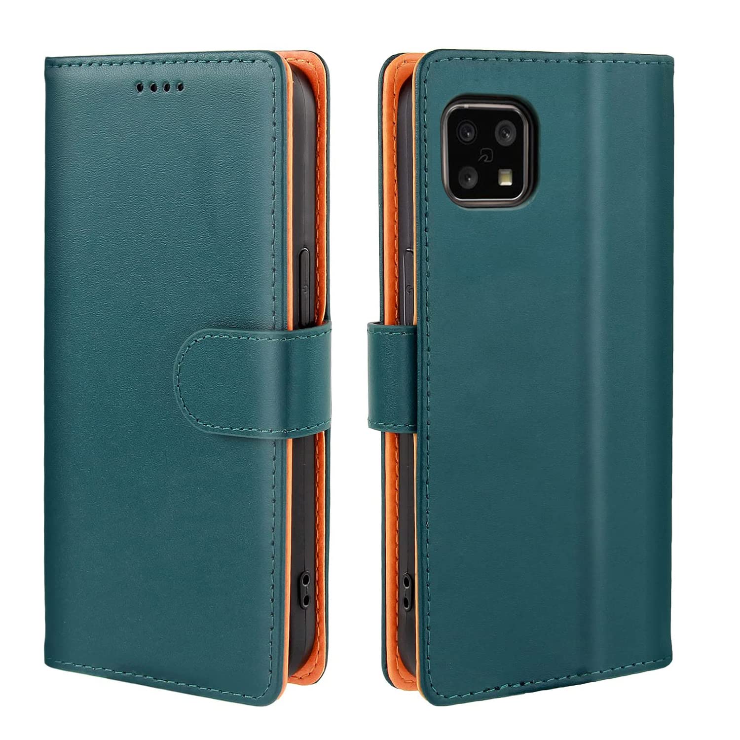 J.DL直営店AQUOS Sense6 ケース 手帳型 Sense6s 手帳 SHG07 手帳型 SHG05 手帳型ケース SH-M19 カバー SH-54B ケース 手帳型 センス6 携帯カバー レザー 耐衝撃 耐摩擦 全面保護 マグネット式 カード収納 スタンド機能 手触りが良い 人気 上質 6.1インチ対応（グリーン）