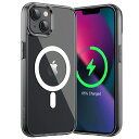 JEDirect iPhone 13 マグネット ケース(6.1インチ用) MagSafe ワイヤレス充電対応 衝撃吸収 バンパーカバー 傷つけ防止 透明バック...