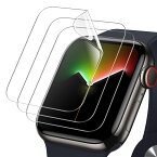 JEDirect Apple Watch Series 9/8/7 41mm用 液晶保護フィルム フレキシブルTPU 傷つけ防止 HDクリア 3枚セット