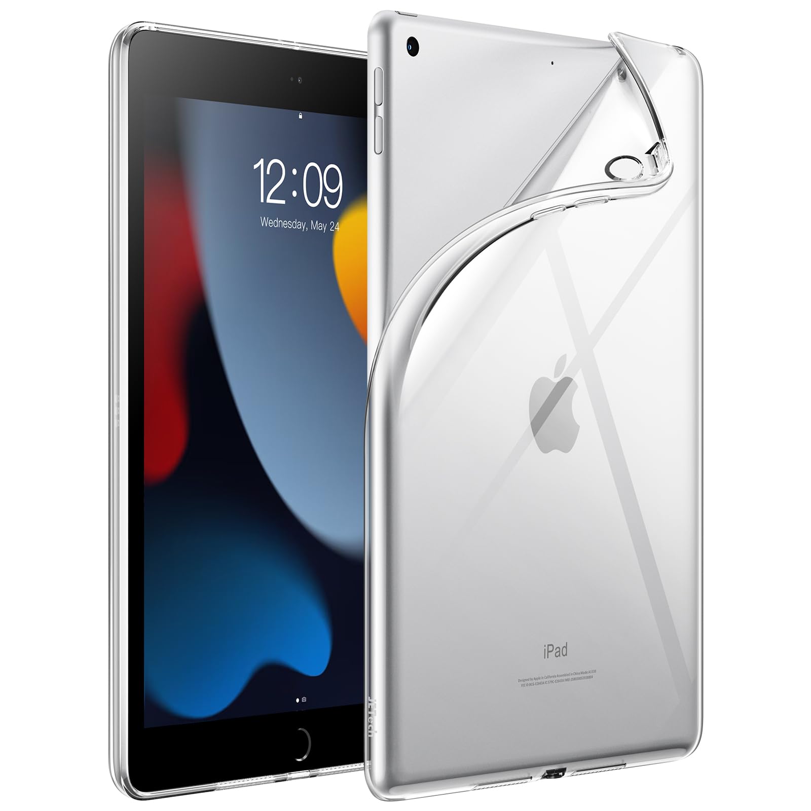 Usb Storage Media - JEDirect iPad 9/8/7 ケース (10.2インチ、2021/2020/2019モデル、第9/8/7世代用) ソフトTPU 透明 スリム 耐衝撃 タブレットカバー (クリア)