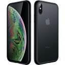 JEDirect マットケース iPhone Xs と iPhone X 5.8インチ 耐衝撃性ミリタリーグレードの落下防止 つや消しの半透明の背面電話カバー 指紋防止 (ブラック)
