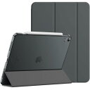 JEDirect iPadAir5/4 ケース(2022/2020モデル、10.9インチ)スリムスタンドハードバック ウェイクアップ/オートスリープ機能付き タブレットカバー (ダークグレー)