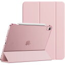 JEDirect iPadAir5/4 ケース(2022/2020モデル、10.9インチ)スリムスタンドハードバック ウェイクアップ/オートスリープ機能付き タブレットカバー (サンディピンク)(2)