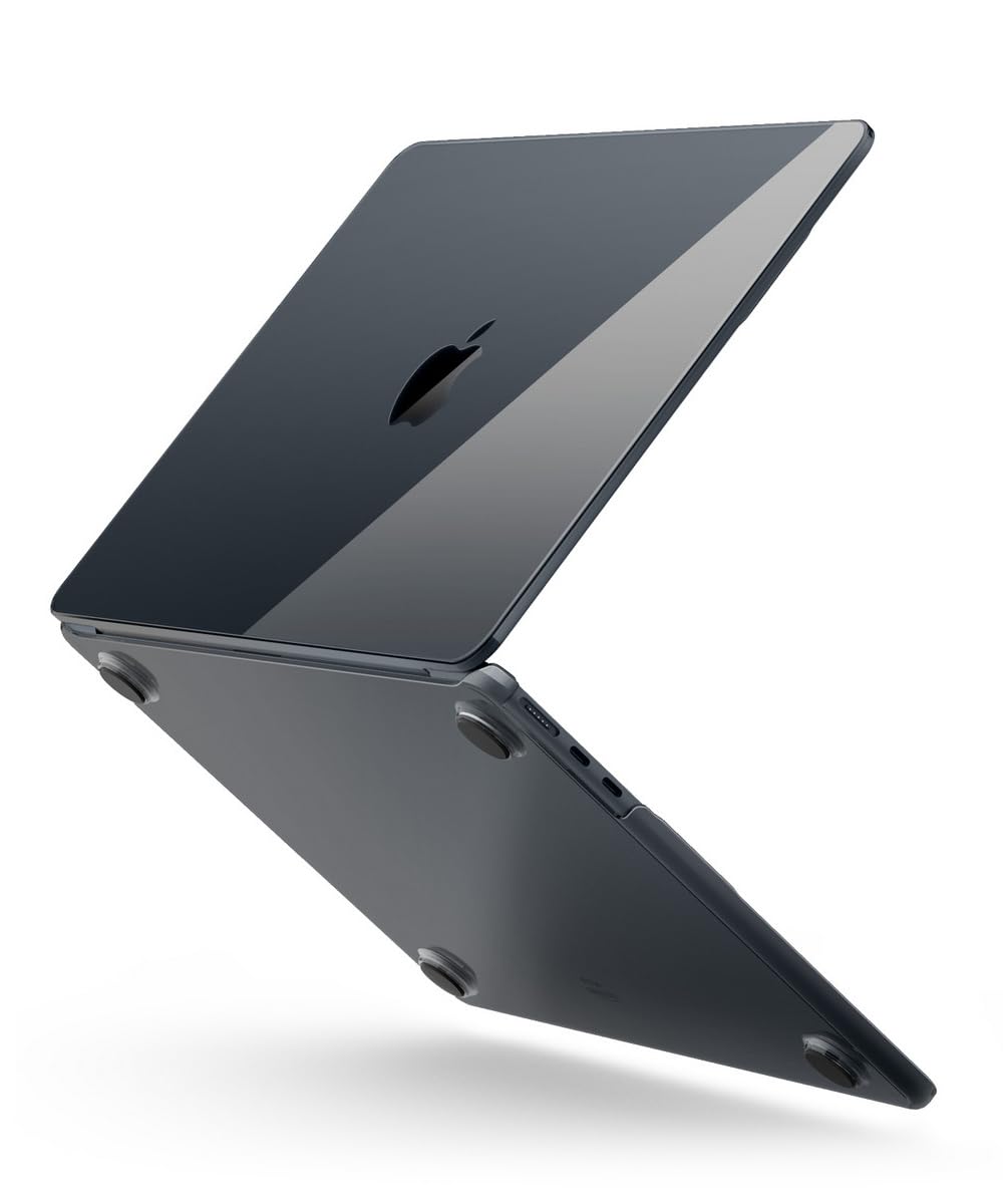 elago MacBook Air M3 M2 15インチ 対応 ケース 透明 クリア ハードケース 傷防止 薄型 軽量 クリアケース [ Apple MacBookAir 15inch マックブックエアー 15 対応 ] マックブック エアー カバー ULTRA SLIM CASE ダークグレー
