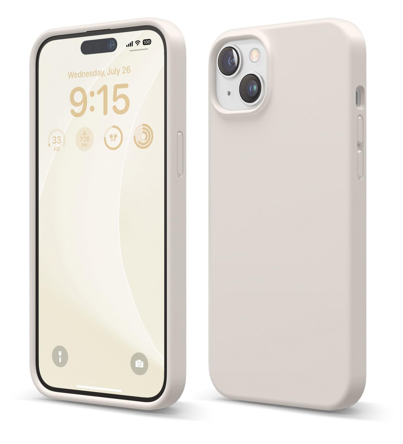 elago iPhone15Plus 対応 ケース 耐衝撃 傷 指紋 防止 シリコン スマホケース スリム 衝撃吸収 サラサラ 手触り シリコンケース [ Appl..