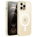 JEDirect iPhone 12 Pro Max 6.7インチ用 (12ProMax) マグネット ケース MagSafeに対応 半透明のマット背面 薄型 ...