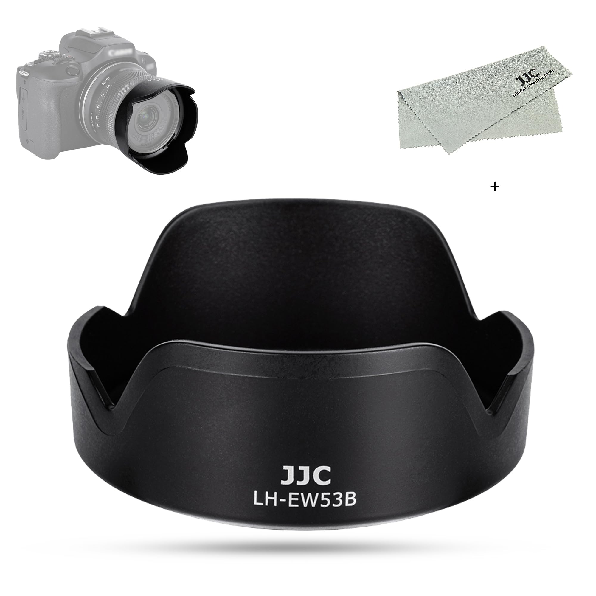 JJC EW-53B ĵռ 󥺥ա ַ Υ Canon EW-53B ߴ Canon RF-S 10-18mm f/4.5-6.3 IS STM  Canon EOS R50 R100 R10 R7 ʤɤб 49mmݸե륿  󥺥å ǽ