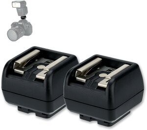 JJC 2個入り ホットシュー 用 PCポート シンクロ接点 PCタイプ シンクロコード ストロボ 接続でき ホットシューアダプター カメラのホットシュー キャノン / ニコン / ソニー などカメラ対応