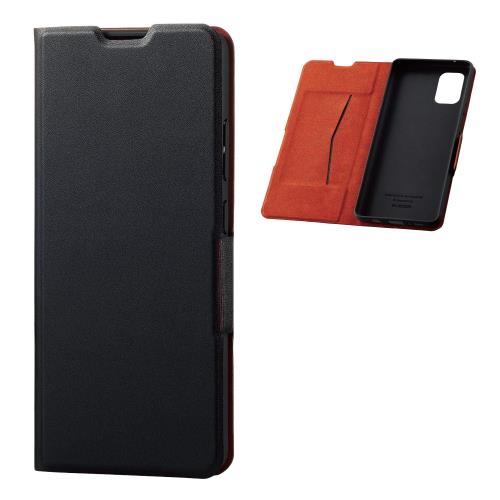 エレコム Galaxy A51 5G ケース ソフトレザー 薄型 磁石付 ブラック PM-G205PLFUBK