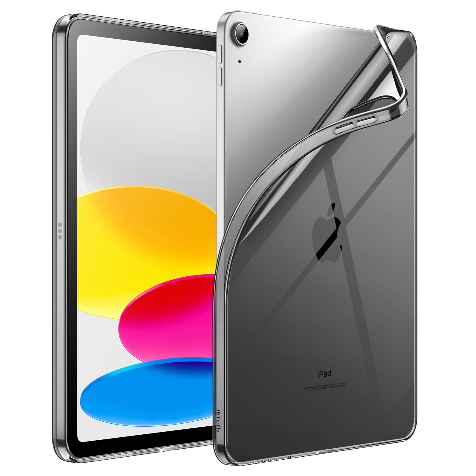 乐天商城 - JEDirect iPad 10 ケース (10.9インチ、2022モデル、第10世代用) ソフトTPU 透明 スリム 耐衝撃 タブレットカバー (ブラック)