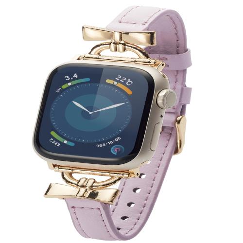 [エレコム] Apple Watch バンド 41mm 40mm 38mm 可愛い me レザー スリム リボン Apple Watch SE2 9 8 ..