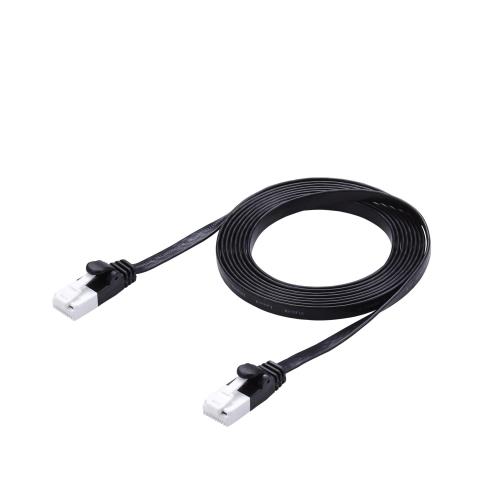 エレコム LANケーブル CAT6A 2m ツメが折れない 爪折れ防止コネクタ スーパーフラット ブラック ECLD-GFATBK20