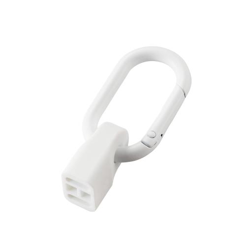 エレコム ケーブルホルダー カラビナ付 USB-C用 ホワイト EKCWCCC01WH