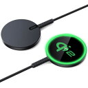 ESR Qi2 ワイヤレス充電器 iPhone用充電パッド iPhone 15/14/13/12シリーズ AirPods Pro対応Magsafe充電器 A/Cケーブル付き強力マグネット充電パッド 2個入りブラック