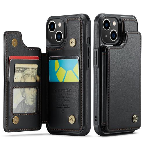 JDDLang iPhone14 ケース カード収納 背面ケース手帳型 14手帳 iphone14 case 高級 PU革 スタンド機能 耐衝撃 滑り防止 携帯カバー アイフォン 14ケース 全面保護 手触りが良い 人気 上質 6.1インチ対応（ブラック）