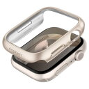 Spigen Apple Watch ケース 41mm Series 9 / 8 / 7 対応 落下 衝撃 吸収 簡易着脱 超薄型 シンプル スリム 軽量 保護カバー アップルウォッチケース シン・フィット ACS04185 (スターライト)(2)