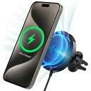 Spigen カーマウント magsafe 充電器 放熱 冷却 騒音防止 エアー ベント 用 iPhone 15 14 13 12用 OneTap Pro 3 Cryomax Magfit カーワイヤレス充電器 ITS12WC (ブラック)