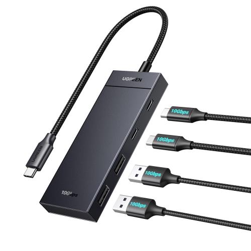 UGREEN USB-C ϥ 4ݡ2xUSB-A+2xUSB-C USB3.2 Gen2 10Gbps®ǡž  Ѵ...