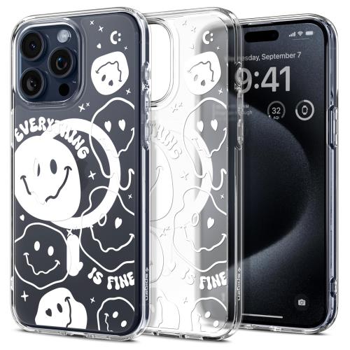 Spigen コラボレーション iPhone 15 Pro Max ケース 半透明 MagSafe対応 米軍MIL規格 ウルトラ・ハイブ..