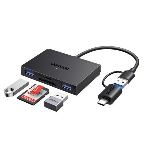 UGREEN sdɥ꡼ USB-CUSB3.0 12 4in1 SD TF CF MS ޥɥ꡼ 4祫Ʊ...