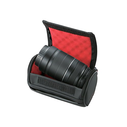 ELECOM ZEROSHOCK 一眼レンズケース Mサイズ(参考収納寸法:直径80mm×長さ140mm) ブ...