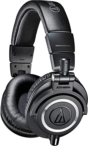 オーディオテクニカ ATH-M50x プロフェッショナルモニターヘッドホン 有線 DTM レコーディング ミックス マスタリング DJ 宅録 【国内正規品】ブラック