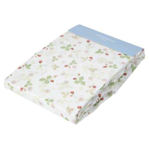 nishikawa 【 西川 】 ボックスシーツ セミダブル ウェッジウッド ワイルドストロベリー 綿100% 日本製 ホワイト PK18700604W