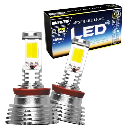 ե饤 ե LED  H8/H11/H16 2ڤؤ 6000K 3000K 4800lm 12V ָб ե...