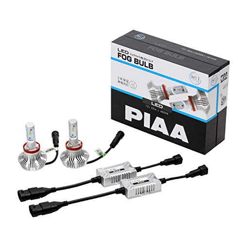 PIAA フォグライト用 LEDバルブ H8 / H11 / H16 6000K 4000lm 車検対応 2個入 12V/24V共用 20W 安心のメーカー保証2年 LEF402