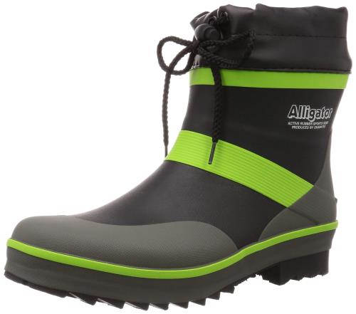 [オカモト] アリゲーター RMM-382 カバー付きショート丈長靴 メンズ ブラック 28 cm