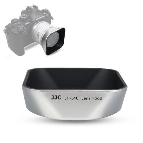 JJC オリンパス LH-40 互換 レンズフード Olympus M.ZUIKO DIGITAL 14-42mm F3.5-5.6 II と Olympus M...