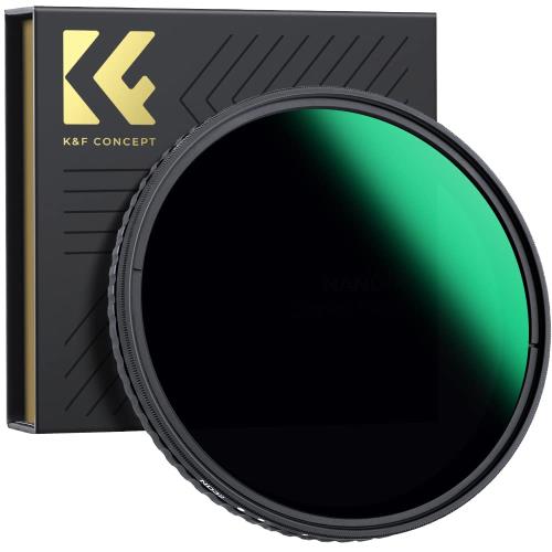 KF Concept 82mm 可変NDフィルター ND8-ND128 X状ムラ軽減 AGC光学ガラス HD超解像力 低い反射率 28層..