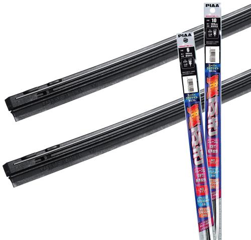 PIAA ワイパー替えゴム車種専用セット スーパーグラファイト 天然ゴム仕様 2本入 (500mm + 430mm) ダイハツ タント スペーシア/スズキ スペーシア MRワゴン/日産 モコ/三菱 ランサー(エボリューション含) 他 AMRRG003