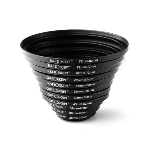 KF Concept ���ƥåץ��åץ�� 11�糧�å� 26-30mm + 30-37mm + 37-43mm + 43-52mm + 52-55mm + 55-58mm + 58-62mm + 62-67mm + 67-72mm + 72-77mm + 77-82mm